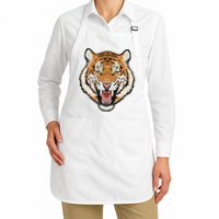 Funny Growling Mouth Open Bengal Tiger Apron