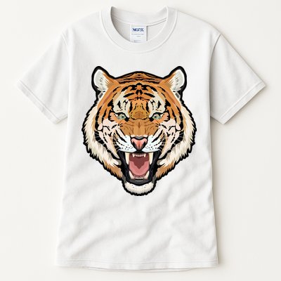 Funny Growling Mouth Open Bengal Tiger Tall T-Shirt