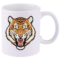 Funny Growling Mouth Open Bengal Tiger 11oz C Handle Ceramic Mug