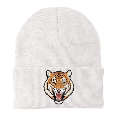 Funny Growling Mouth Open Bengal Tiger Knit Cap Winter Beanie