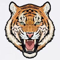 Funny Growling Mouth Open Bengal Tiger Trucker Hat