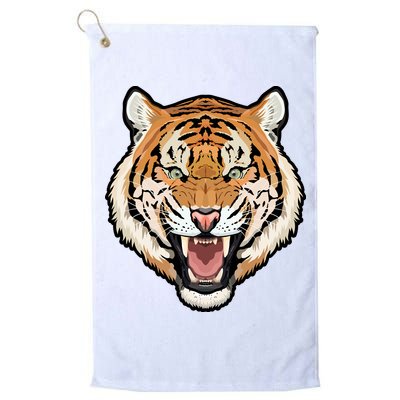 Funny Growling Mouth Open Bengal Tiger Golf Towel