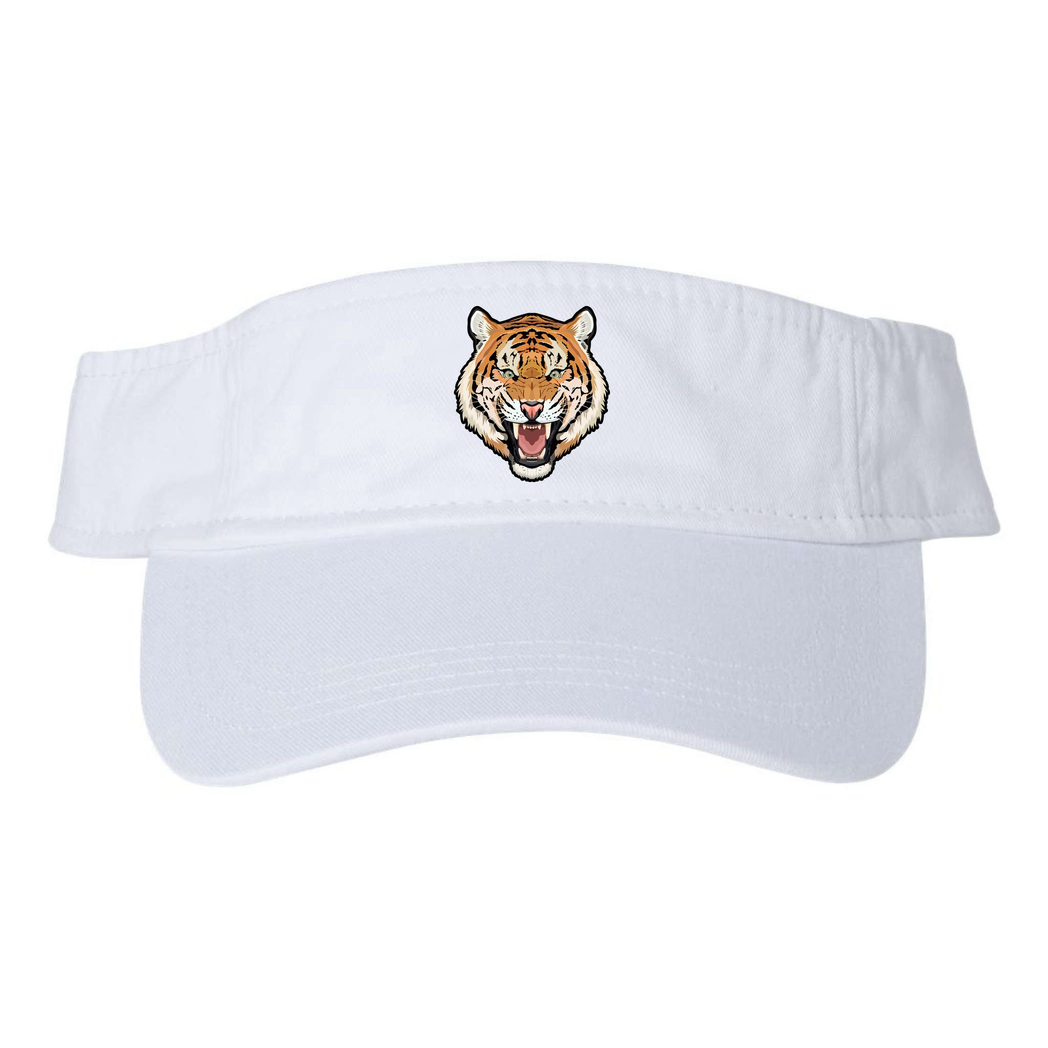 Funny Growling Mouth Open Bengal Tiger Visor