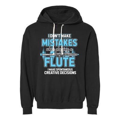 Flutist Gifts Musician Musical Instrument Flute Garment-Dyed Fleece Hoodie