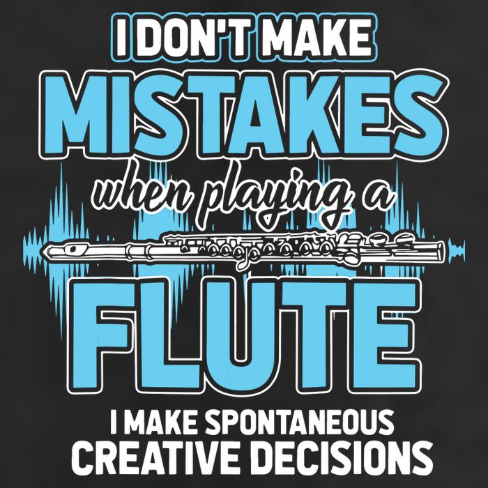 Flutist Gifts Musician Musical Instrument Flute 7 Panel Mesh Trucker Snapback Hat