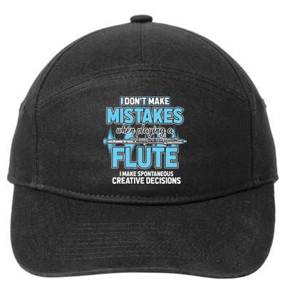 Flutist Gifts Musician Musical Instrument Flute 7-Panel Snapback Hat