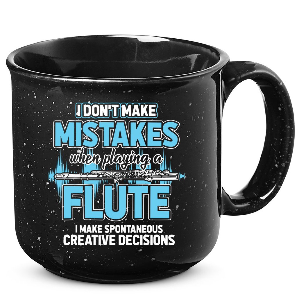 Flutist Gifts Musician Musical Instrument Flute 15oz Campfire Ceramic Mug