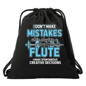 Flutist Gifts Musician Musical Instrument Flute Drawstring Bag