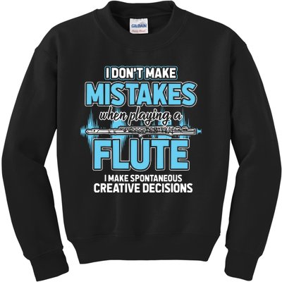 Flutist Gifts Musician Musical Instrument Flute Kids Sweatshirt