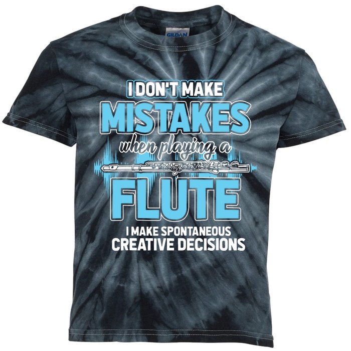 Flutist Gifts Musician Musical Instrument Flute Kids Tie-Dye T-Shirt