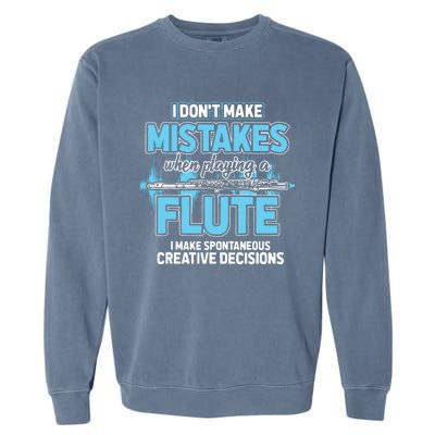 Flutist Gifts Musician Musical Instrument Flute Garment-Dyed Sweatshirt