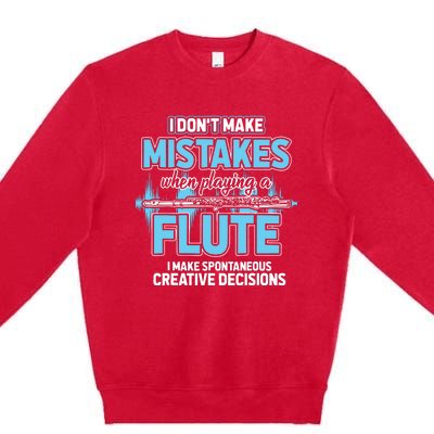 Flutist Gifts Musician Musical Instrument Flute Premium Crewneck Sweatshirt