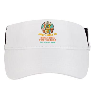 Fifth Grade Most Likely To Drink Coffee Every Morning Adult Drive Performance Visor