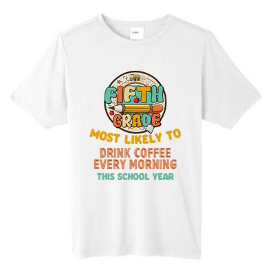 Fifth Grade Most Likely To Drink Coffee Every Morning Tall Fusion ChromaSoft Performance T-Shirt