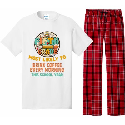 Fifth Grade Most Likely To Drink Coffee Every Morning Pajama Set