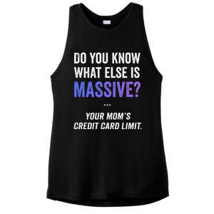 Funny Gaming Meme Massive Credit Card Limit Your Mom Ladies PosiCharge Tri-Blend Wicking Tank