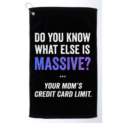 Funny Gaming Meme Massive Credit Card Limit Your Mom Golf Towel