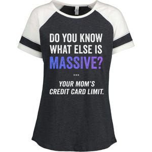 Funny Gaming Meme Massive Credit Card Limit Your Mom Enza Ladies Jersey Colorblock Tee