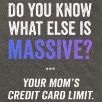 Funny Gaming Meme Massive Credit Card Limit Your Mom Cotton Canvas Backpack