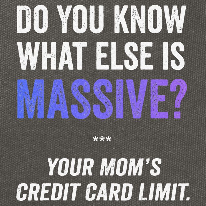 Funny Gaming Meme Massive Credit Card Limit Your Mom Cotton Canvas Backpack