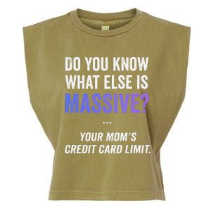 Funny Gaming Meme Massive Credit Card Limit Your Mom Garment-Dyed Women's Muscle Tee