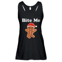 Funny Gingerbread Man Bite Me Christmas Cookie Costume Ladies Essential Flowy Tank