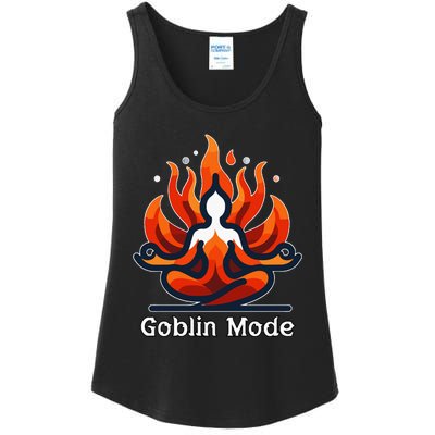 Funny Goblin Mode Spiritual Meditation Awakening Zen Buddha Ladies Essential Tank