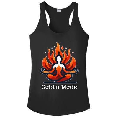 Funny Goblin Mode Spiritual Meditation Awakening Zen Buddha Ladies PosiCharge Competitor Racerback Tank