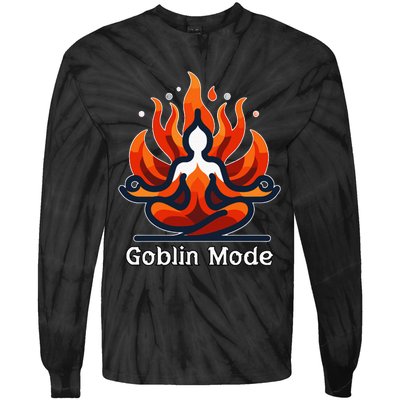 Funny Goblin Mode Spiritual Meditation Awakening Zen Buddha Tie-Dye Long Sleeve Shirt