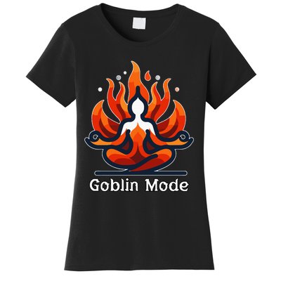 Funny Goblin Mode Spiritual Meditation Awakening Zen Buddha Women's T-Shirt