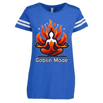 Funny Goblin Mode Spiritual Meditation Awakening Zen Buddha Enza Ladies Jersey Football T-Shirt