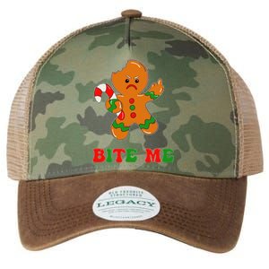 Funny Gingerbread Man Bite Me Christmas Cookie Costume Cute Legacy Tie Dye Trucker Hat