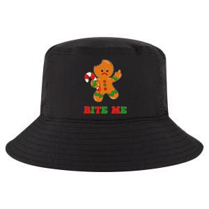 Funny Gingerbread Man Bite Me Christmas Cookie Costume Cute Cool Comfort Performance Bucket Hat