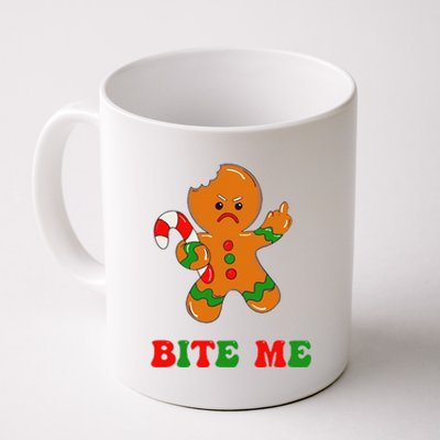 Funny Gingerbread Man Bite Me Christmas Cookie Costume Cute Coffee Mug