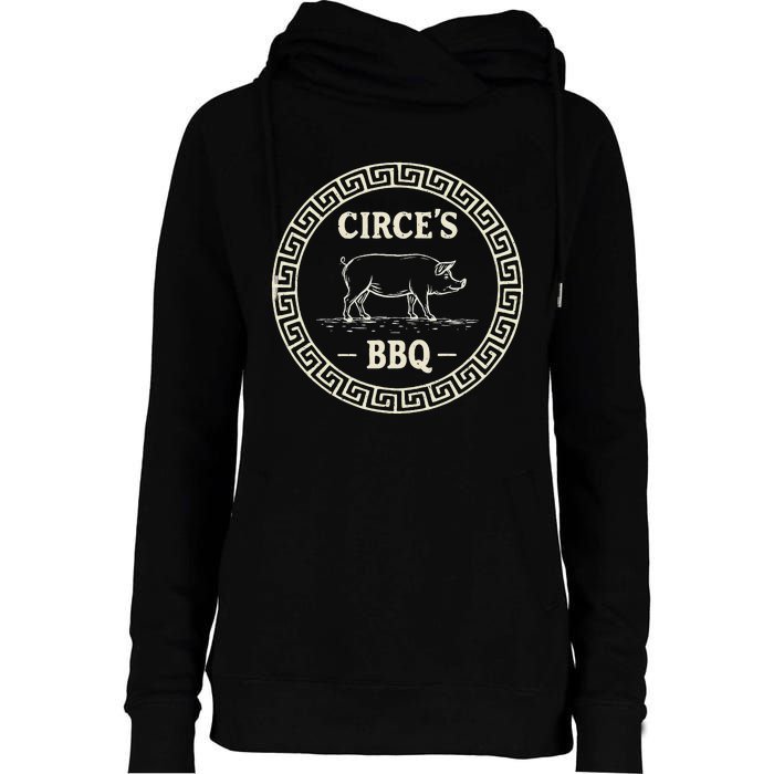 Funny Greek Mythology CirceS Bbq The Odyssey Womens Funnel Neck Pullover Hood