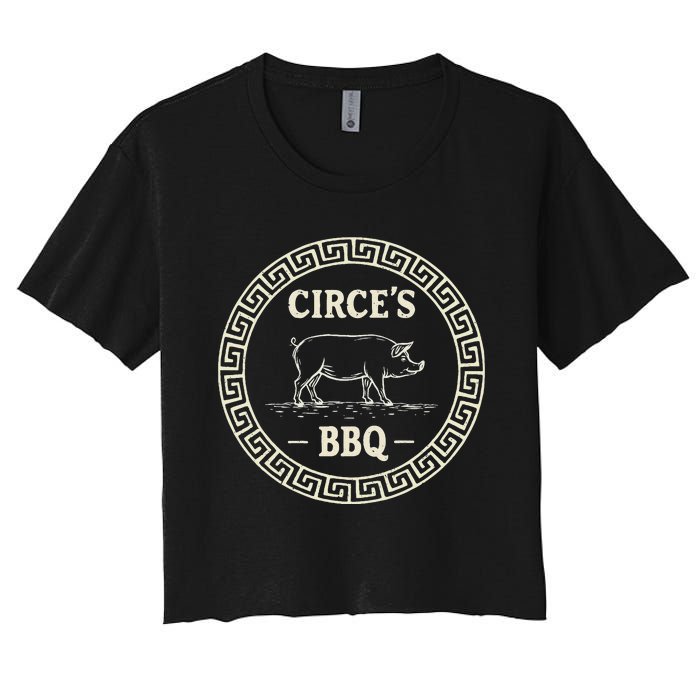 Funny Greek Mythology CirceS Bbq The Odyssey Women's Crop Top Tee