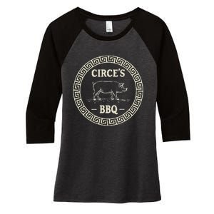 Funny Greek Mythology CirceS Bbq The Odyssey Women's Tri-Blend 3/4-Sleeve Raglan Shirt