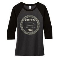 Funny Greek Mythology CirceS Bbq The Odyssey Women's Tri-Blend 3/4-Sleeve Raglan Shirt