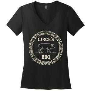 Funny Greek Mythology CirceS Bbq The Odyssey Women's V-Neck T-Shirt