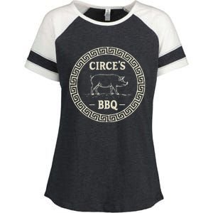 Funny Greek Mythology CirceS Bbq The Odyssey Enza Ladies Jersey Colorblock Tee