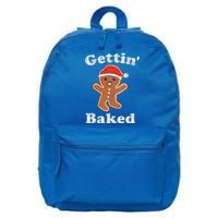 Funny Gingerbread Man Gettin Baked Cookie Baking Christmas 16 in Basic Backpack