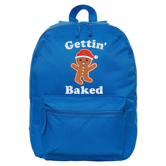 Funny Gingerbread Man Gettin Baked Cookie Baking Christmas 16 in Basic Backpack