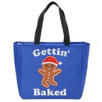 Funny Gingerbread Man Gettin Baked Cookie Baking Christmas Zip Tote Bag