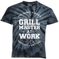 Funny Grill Master BBQ Chef Smoked Meat Lover Gift Barbecue Kids Tie-Dye T-Shirt