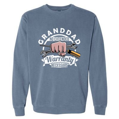 Funny Granddad Mr Fix It Handy My Tools Mechanic Grandpa Gift Garment-Dyed Sweatshirt