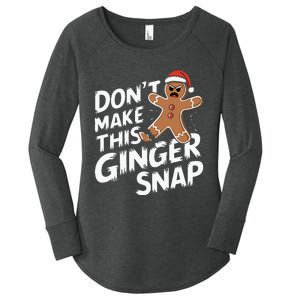 Fun Gingerbread Man Christmas & Graphic Women's Perfect Tri Tunic Long Sleeve Shirt