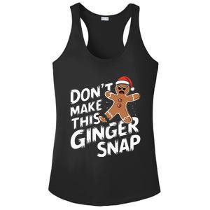 Fun Gingerbread Man Christmas & Graphic Ladies PosiCharge Competitor Racerback Tank