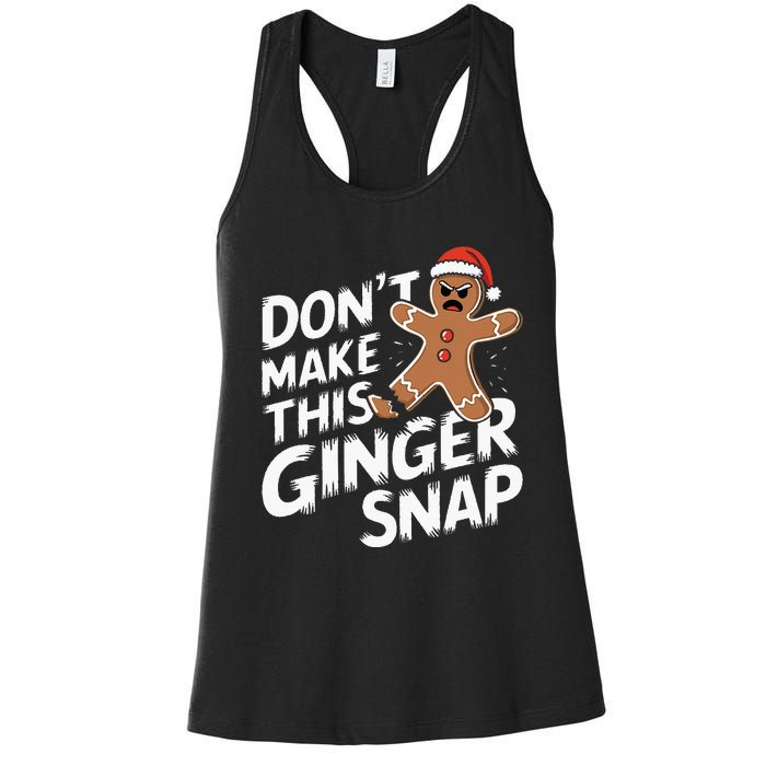 Fun Gingerbread Man Christmas & Graphic Women's Racerback Tank