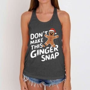 Fun Gingerbread Man Christmas & Graphic Women's Knotted Racerback Tank