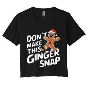 Fun Gingerbread Man Christmas & Graphic Women's Crop Top Tee